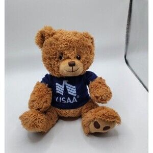 Steven Smith Stuffed Animals USAA Teddy Bear Plush Brown Shaggy Corporate Promo